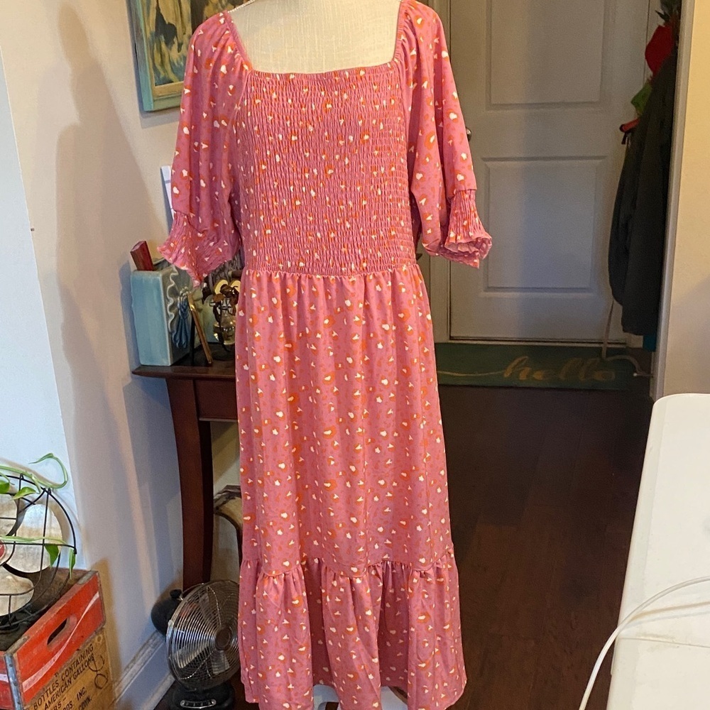 Michelle McDowell Pink Floral Women's Dress size XL